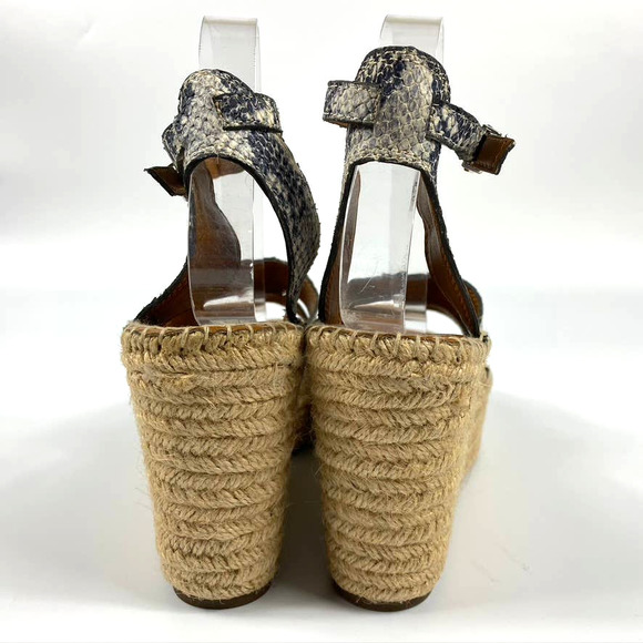 Womens Franco Sarto Talya Espadrille Wedge Sandal Snakeskin Platform Clemens 9.5 - Picture 5 of 8